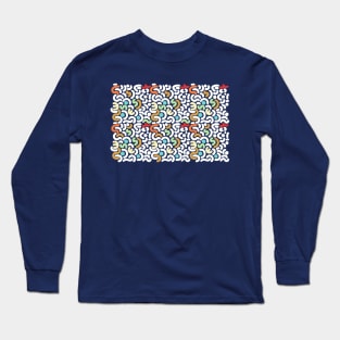 wavey colorful pattern Long Sleeve T-Shirt